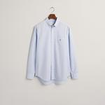 GANT Erkek Mavi Regular Fit Düğmeli Yaka Poplin Gömlek