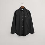 GANT Erkek Siyah Regular Fit Düğmeli Yaka Poplin Gömlek