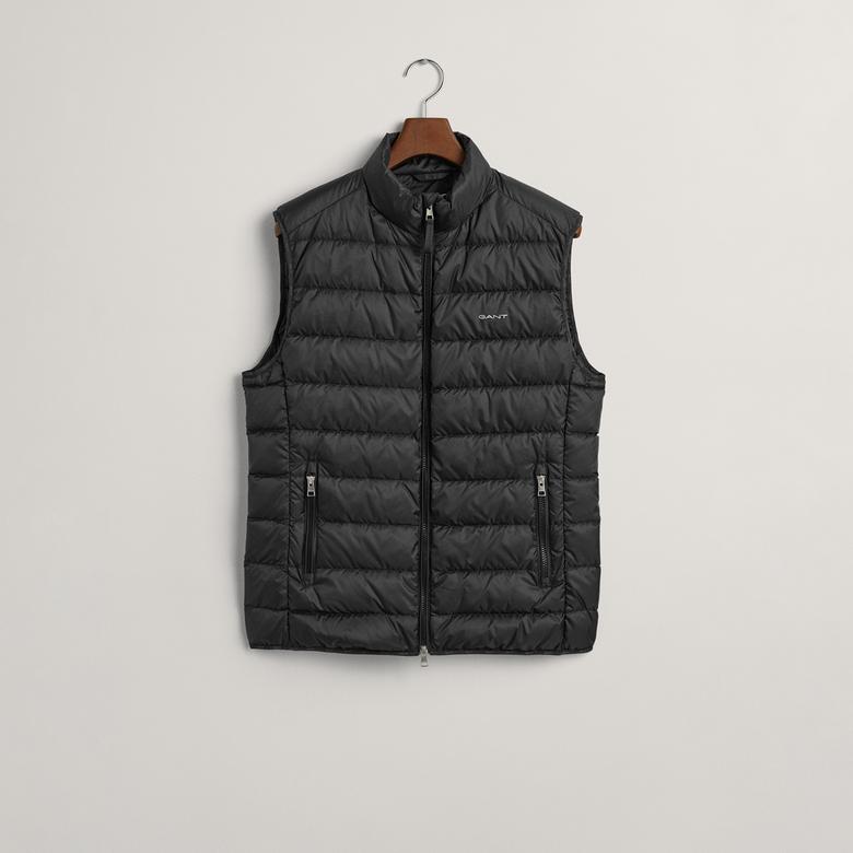 GANT Erkek Siyah Regular Fit Dik Yaka Kapitone Yelek