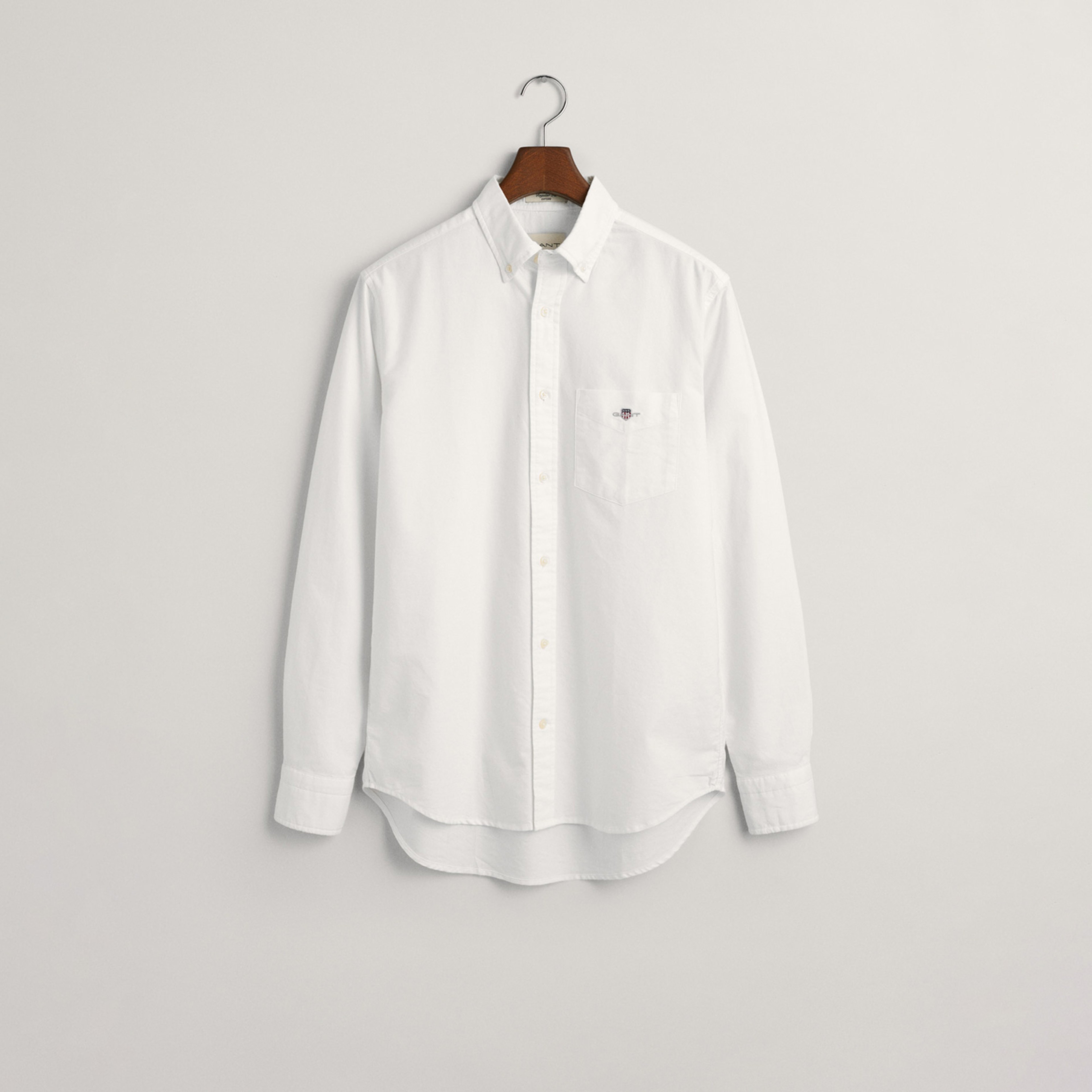 GANT Erkek Beyaz Regular Fit Düğmeli Yaka Oxford Gömlek
