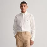 GANT Erkek Beyaz Regular Fit Düğmeli Yaka Oxford Gömlek