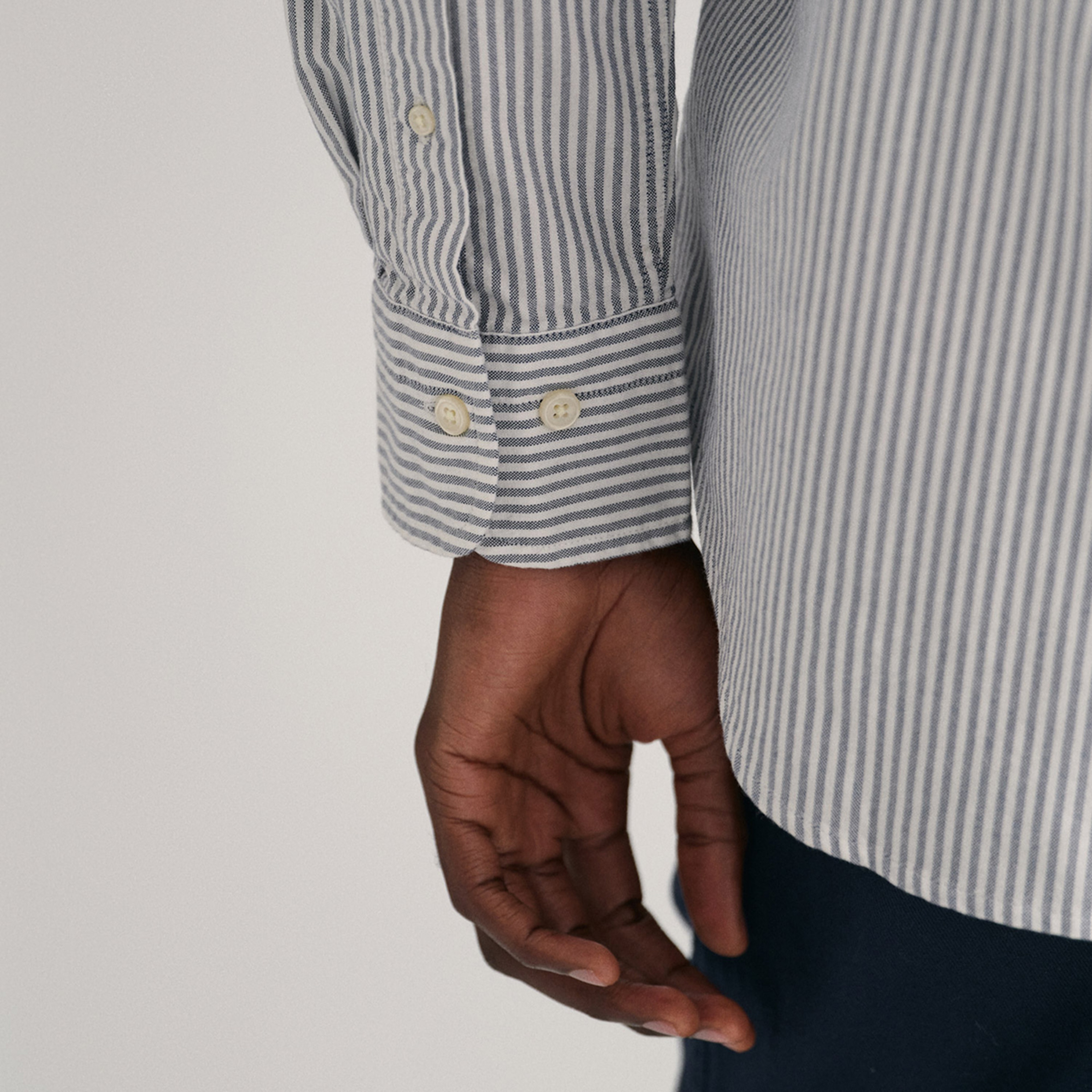 GANT Erkek Mavi Regular Fit Düğmeli Yaka Çizgili Oxford Gömlek