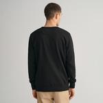 GANT Erkek Siyah Regular Fit Bisiklet Yaka Sweatshirt