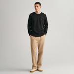 GANT Erkek Siyah Regular Fit Bisiklet Yaka Sweatshirt