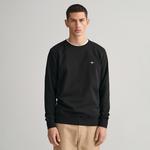 GANT Erkek Siyah Regular Fit Bisiklet Yaka Sweatshirt