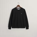 GANT Erkek Siyah Regular Fit Bisiklet Yaka Sweatshirt