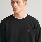 GANT Erkek Siyah Regular Fit Bisiklet Yaka Sweatshirt