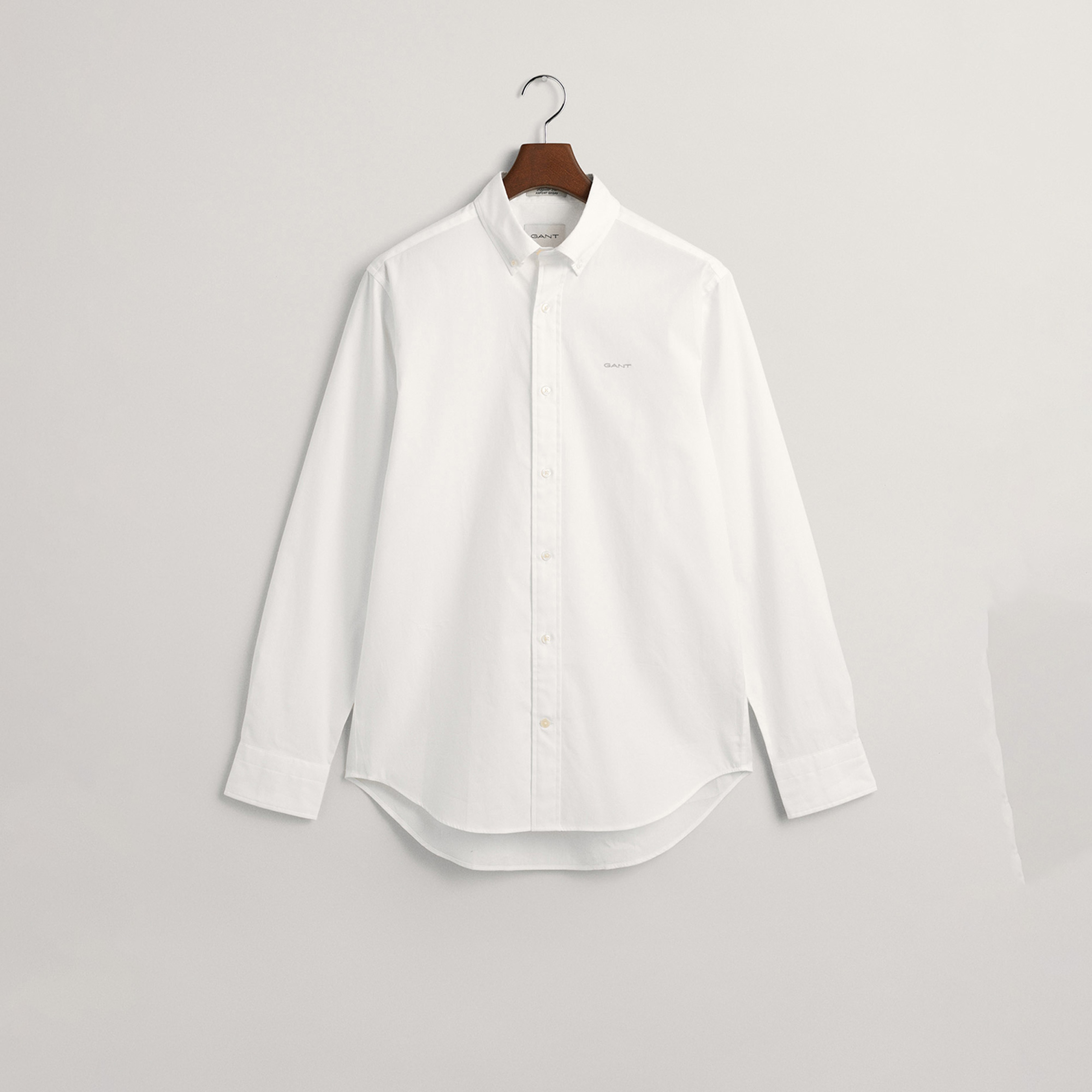 GANT Erkek Beyaz Regular Fit Düğmeli Yaka Oxford Gömlek