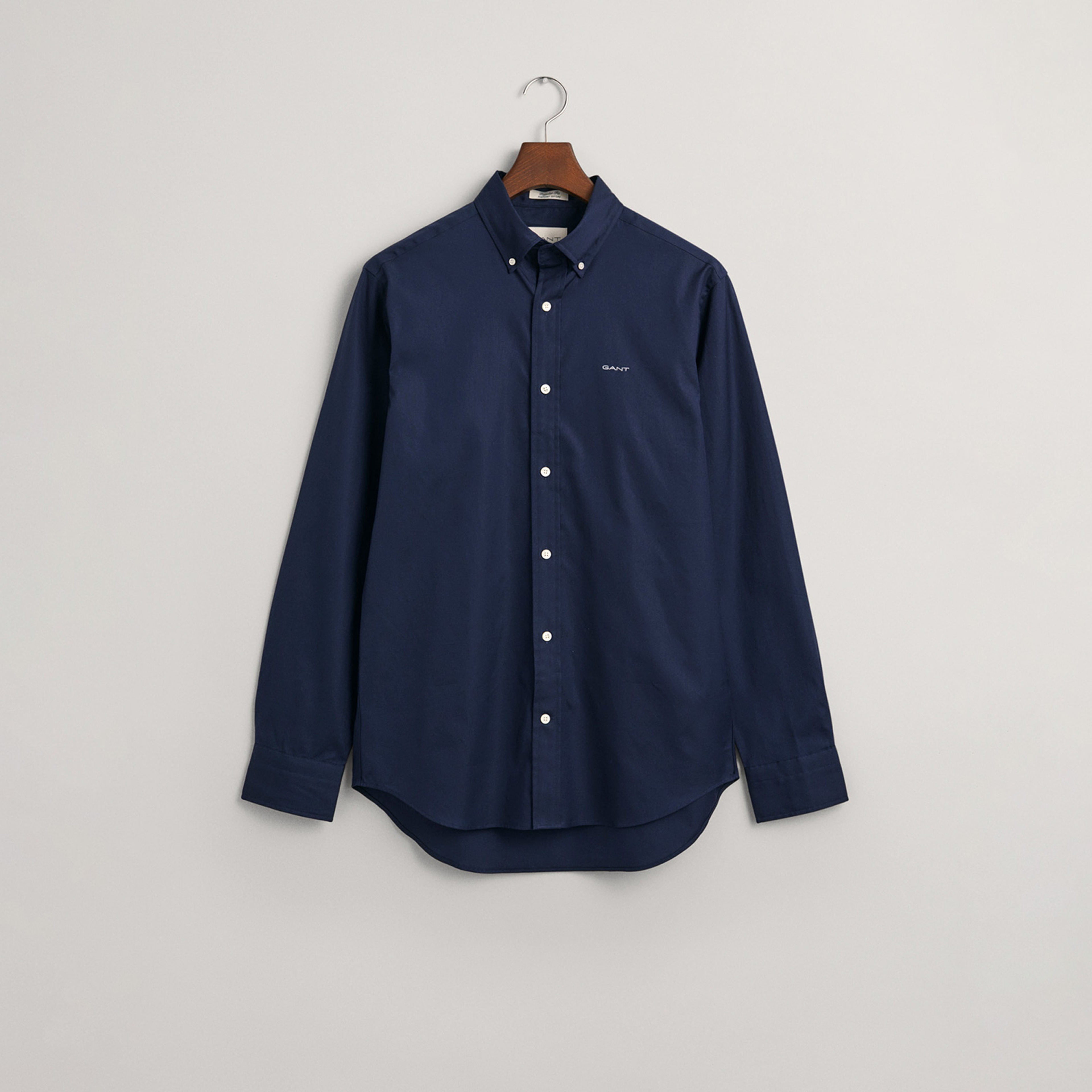 GANT Erkek Lacivert Regular Fit Düğmeli Yaka Oxford Gömlek