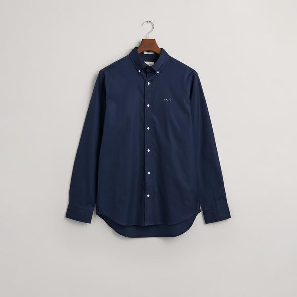 GANT Erkek Lacivert Regular Fit Düğmeli Yaka Oxford Gömlek