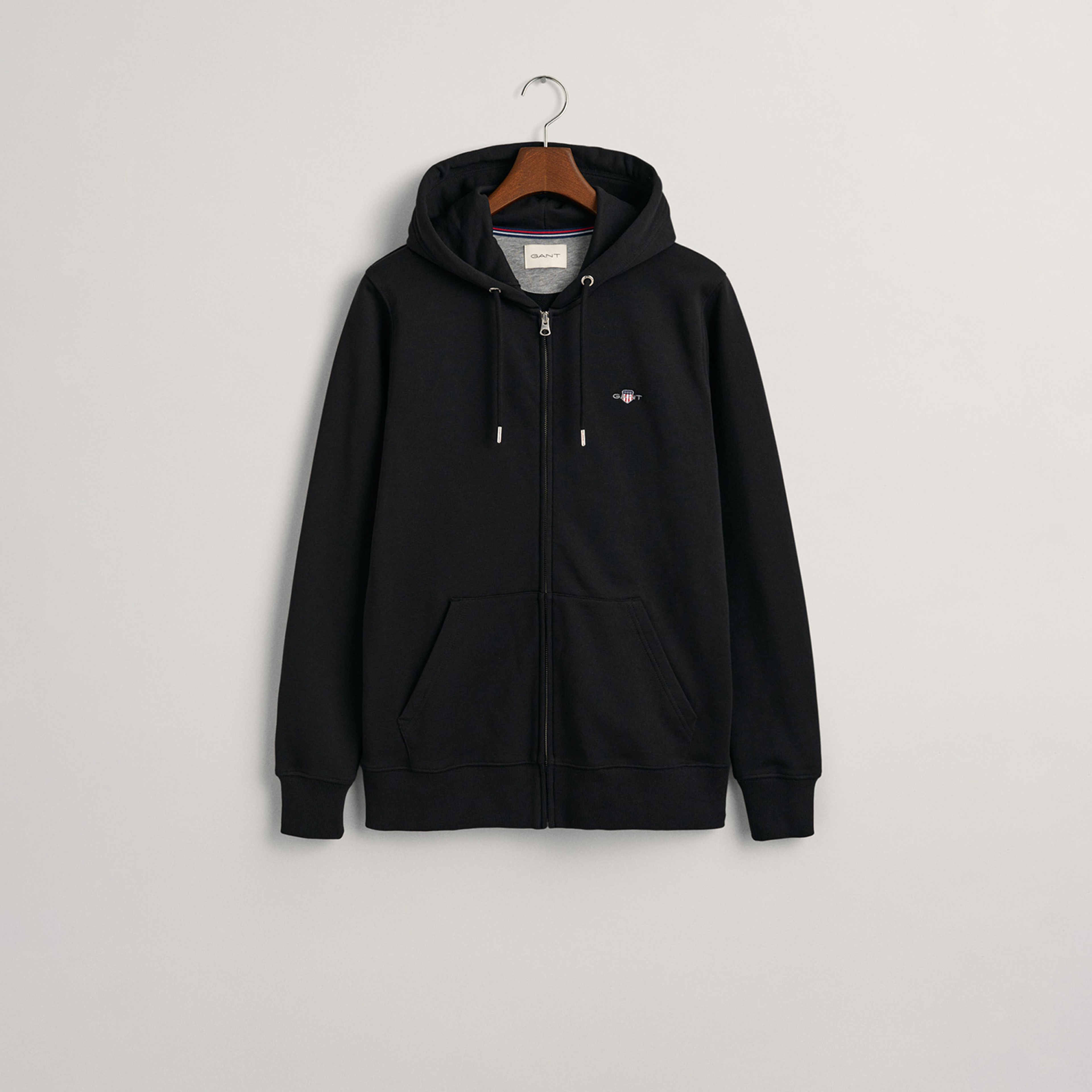 GANT Erkek Siyah Regular Fit Fermuarlı Sweatshirt