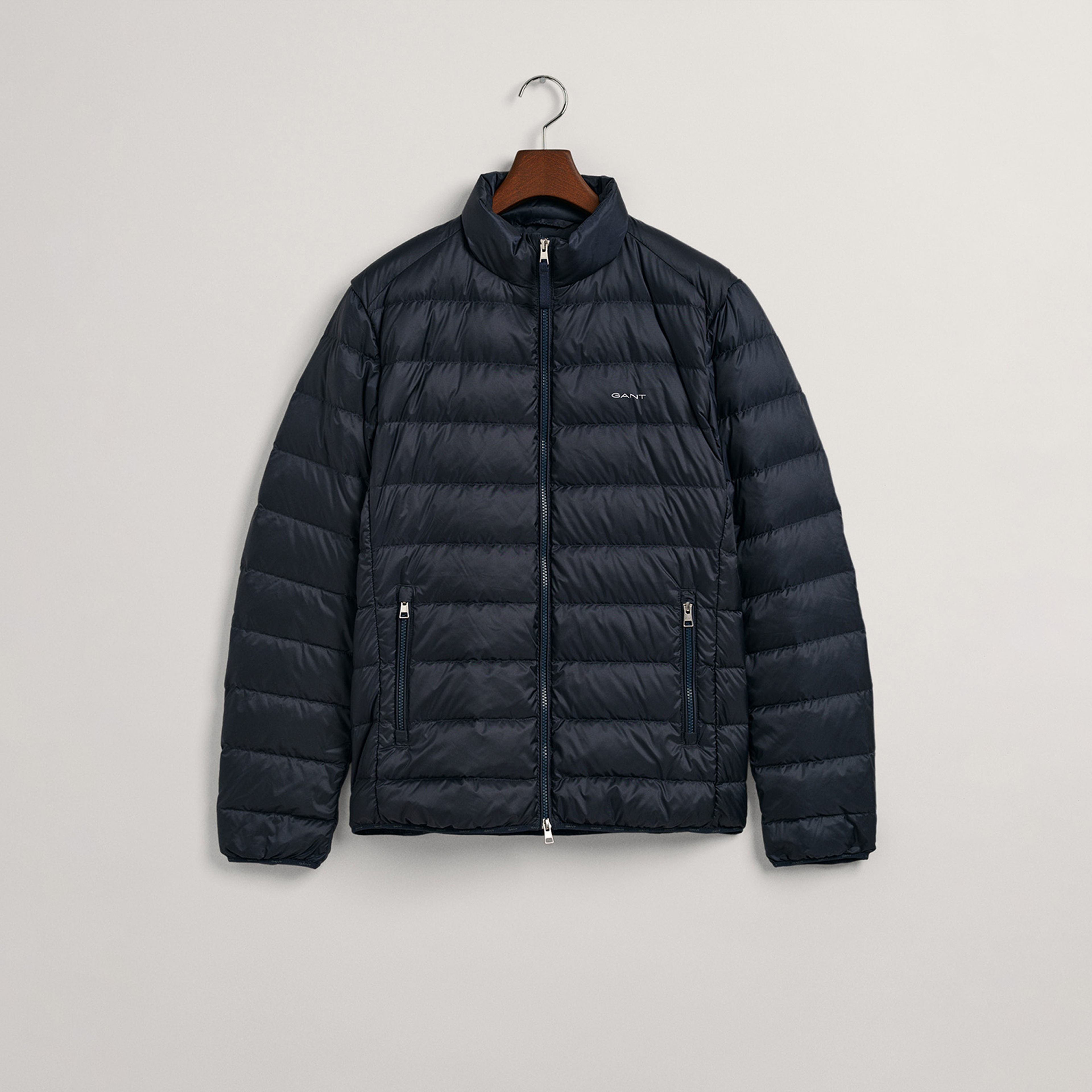 GANT Erkek Lacivert Dik Yaka Kapitone Mont