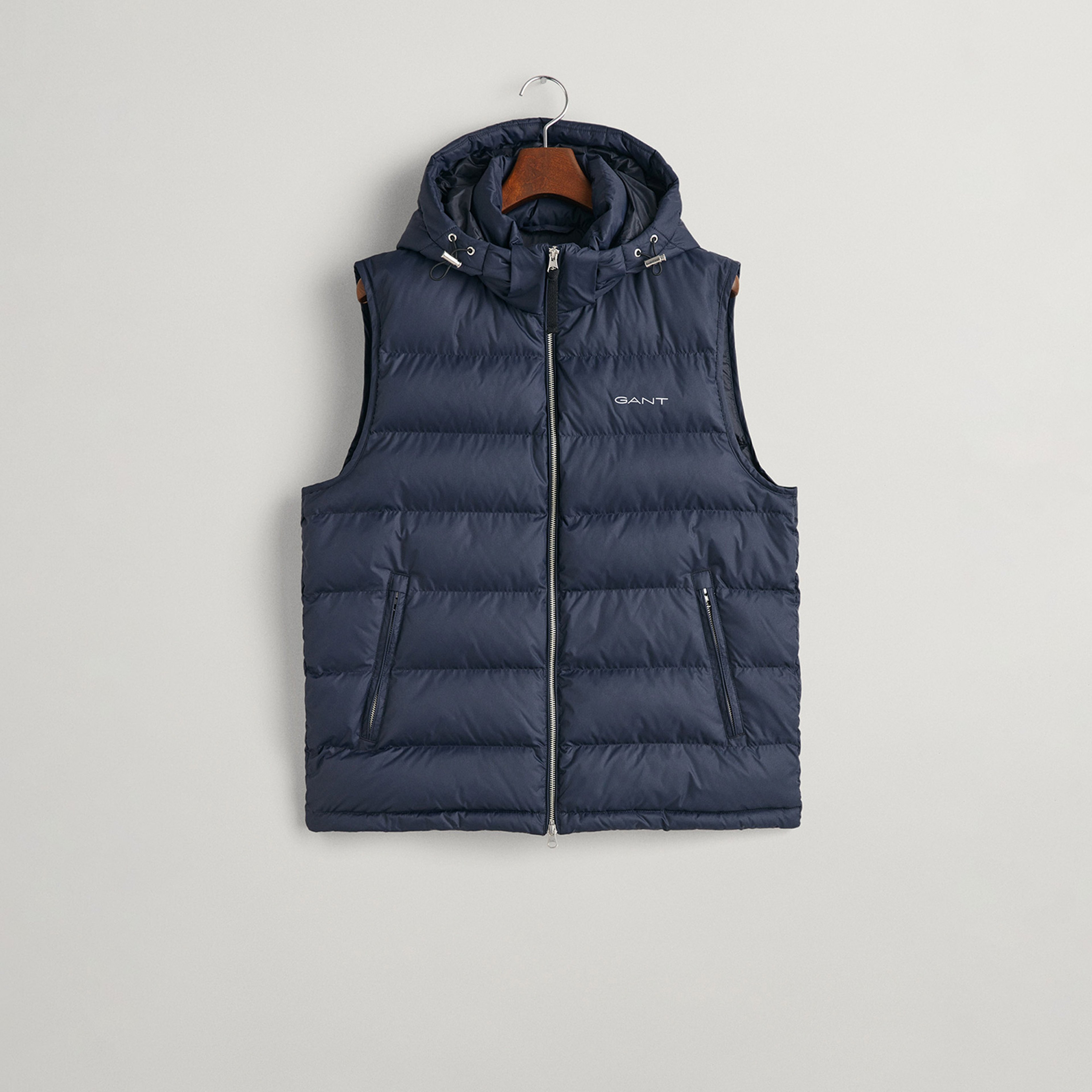 GANT Erkek Lacivert Kapüşonlu Kapitone Yelek