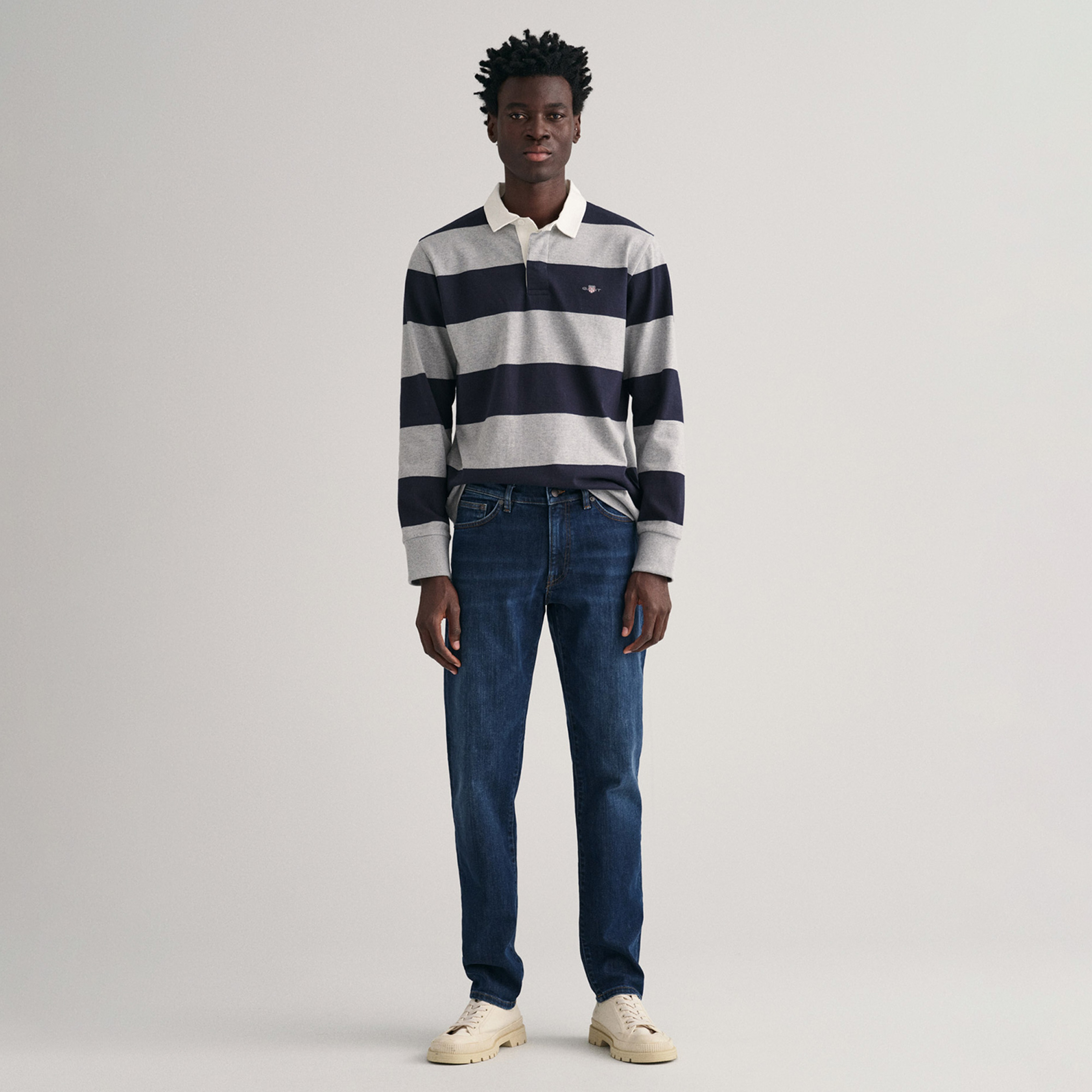 GANT Erkek Lacivert Slim Fit Jean Pantolon