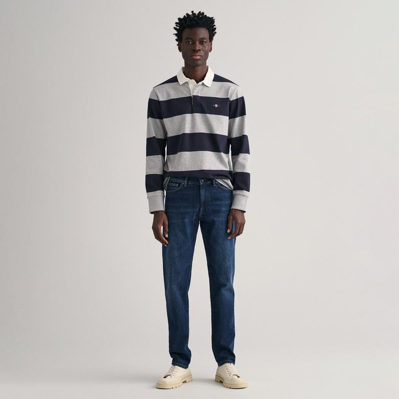 GANT Erkek Lacivert Slim Fit Jean Pantolon