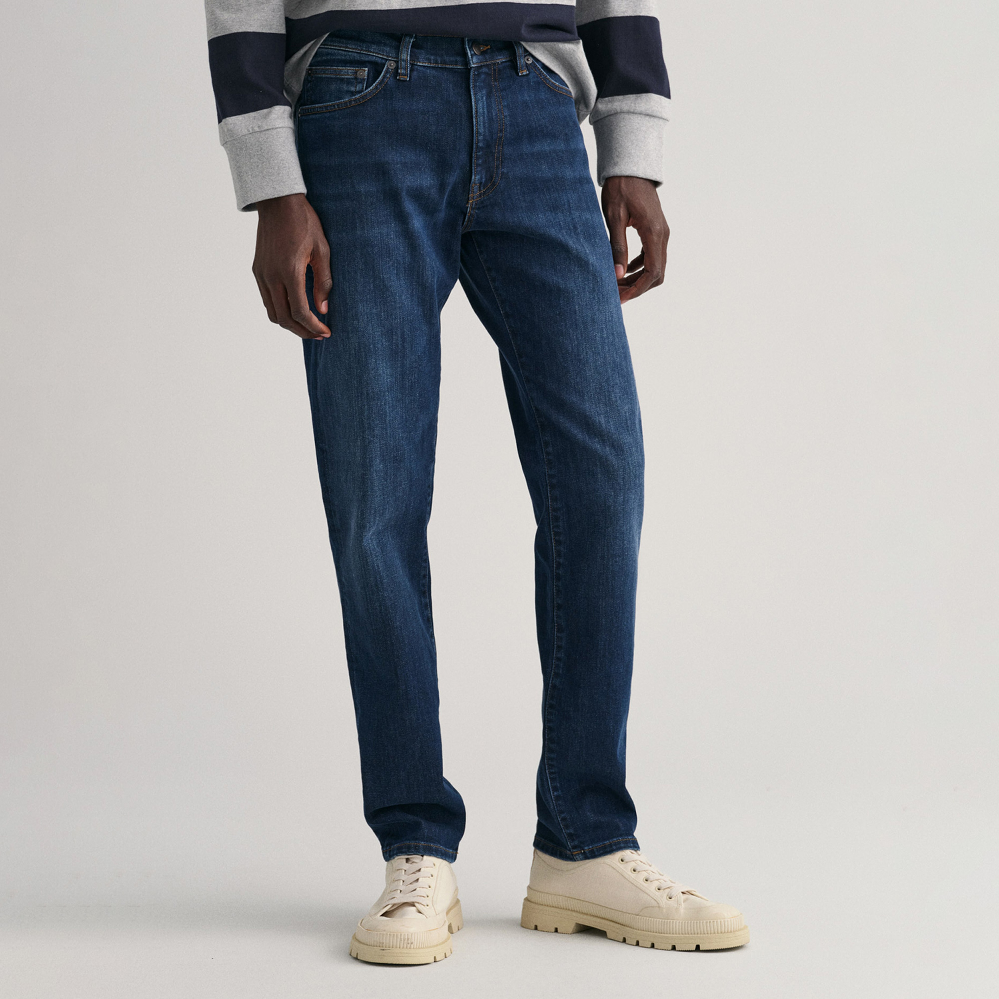 GANT Erkek Lacivert Slim Fit Jean Pantolon
