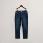 GANT Erkek Lacivert Slim Fit Jean Pantolon