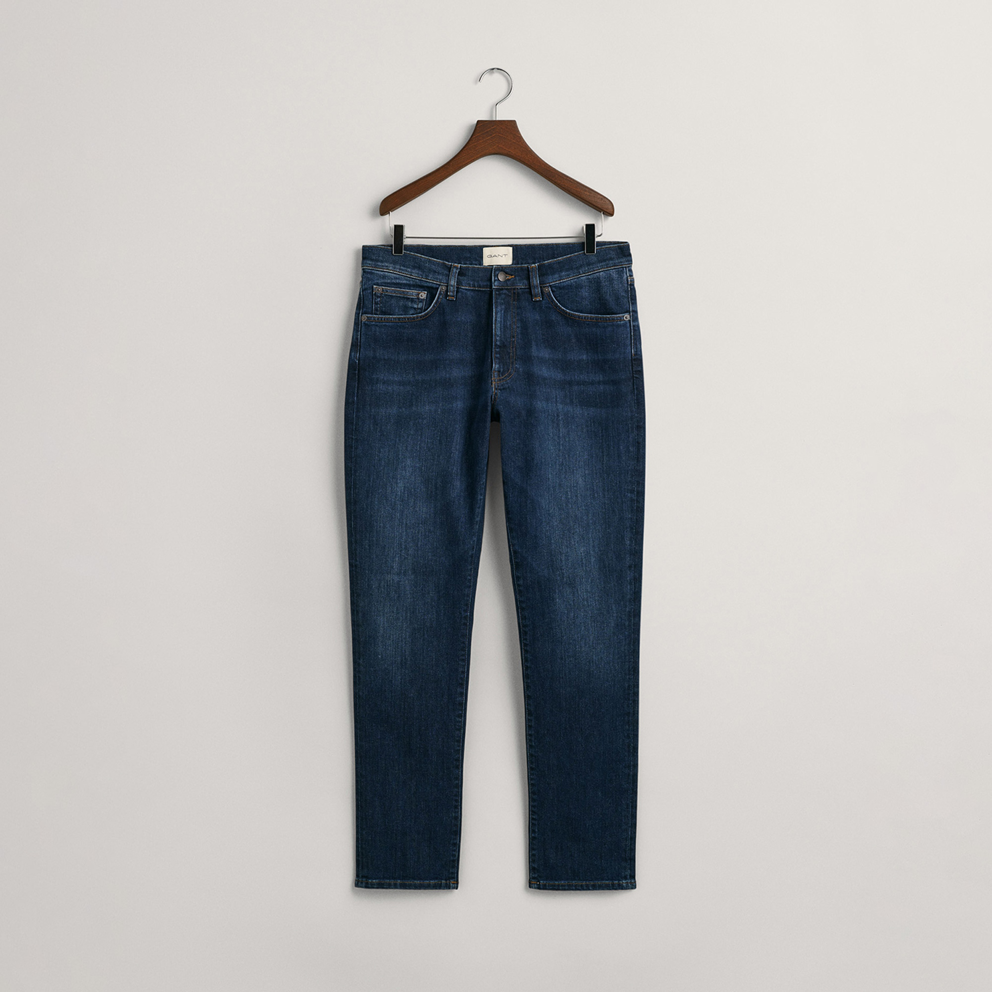 GANT Erkek Lacivert Slim Fit Jean Pantolon