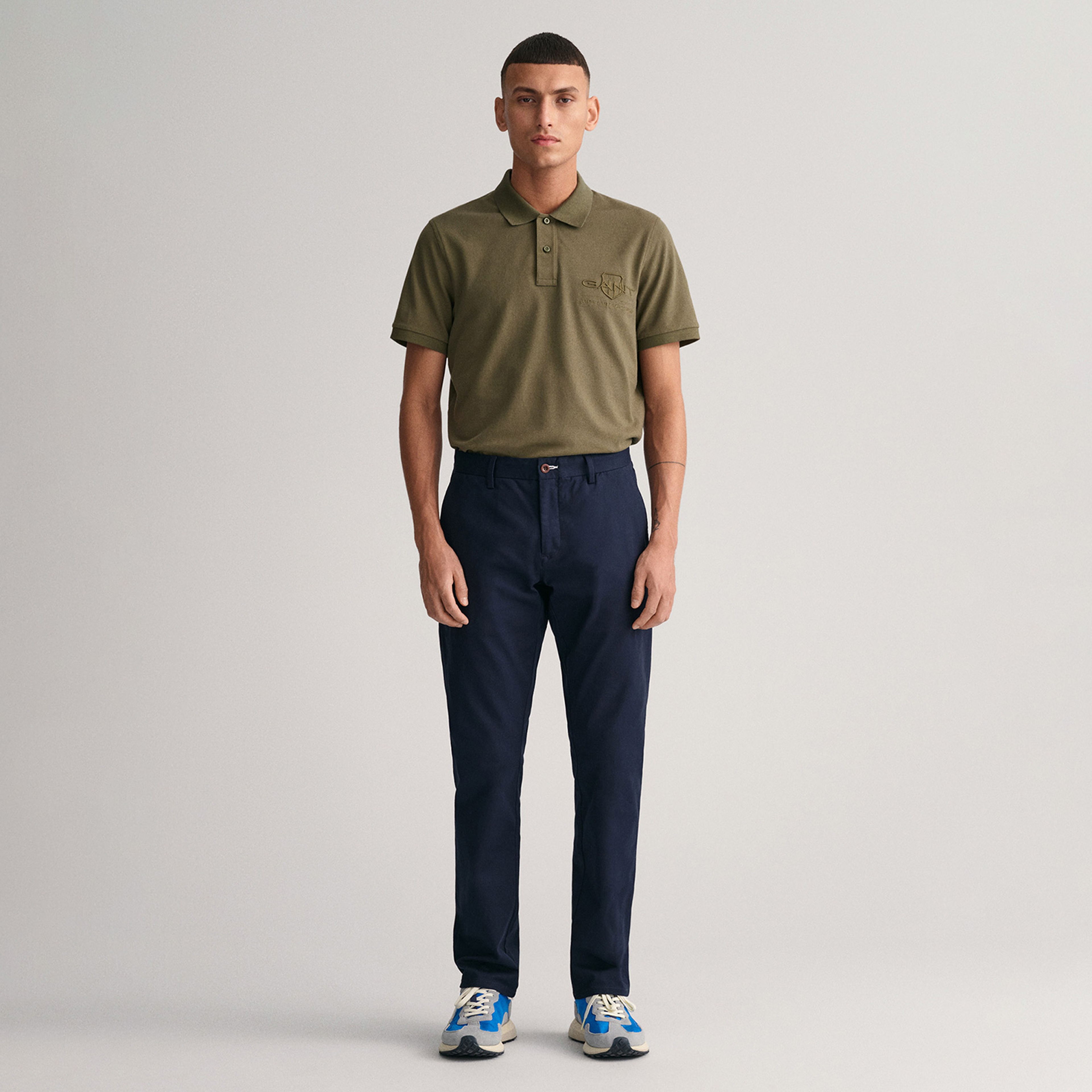 Gant Erkek Lacivert Slim Fit Chino Pantolon