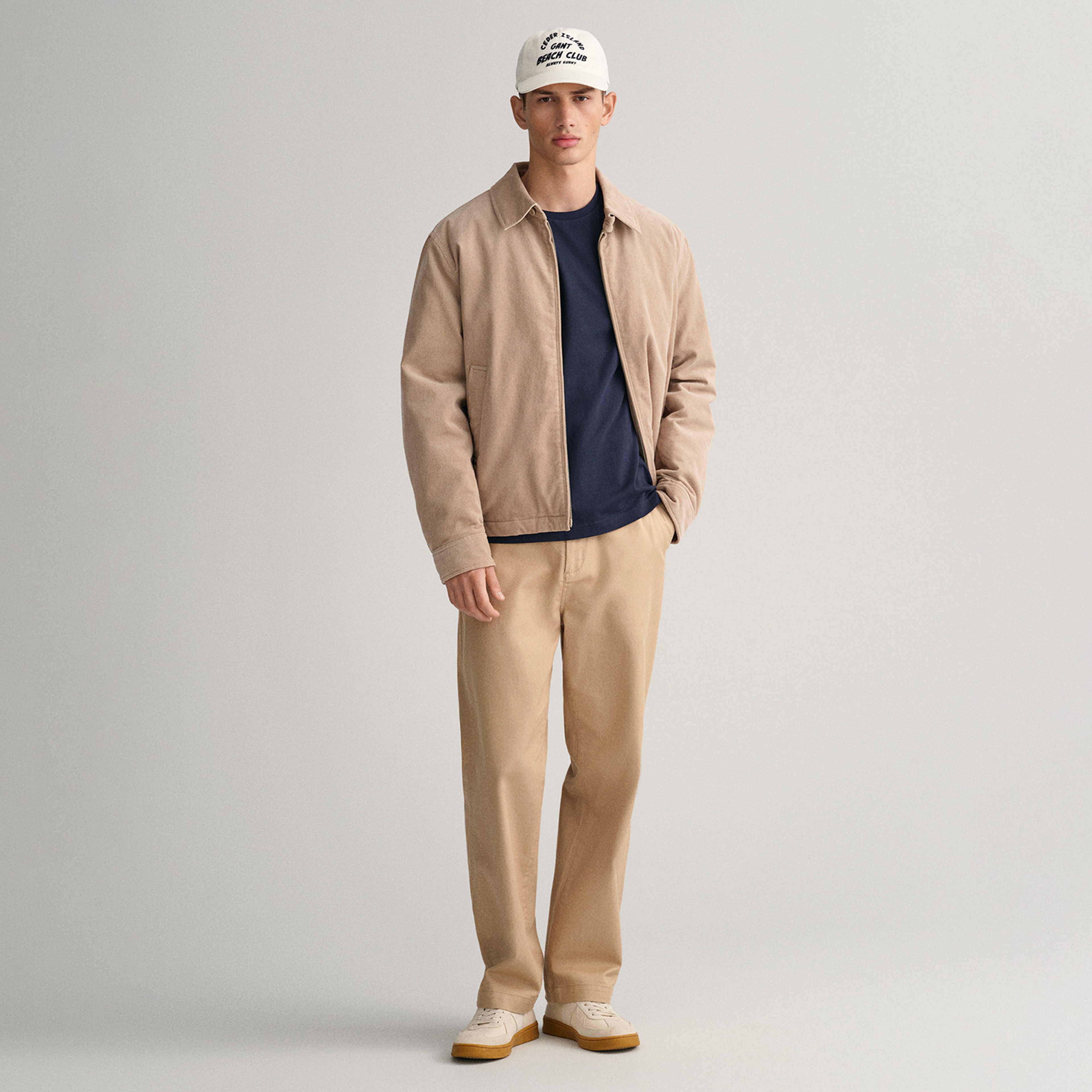 GANT Erkek Mavi Bisiklet Yaka Regular Fit T-Shirt