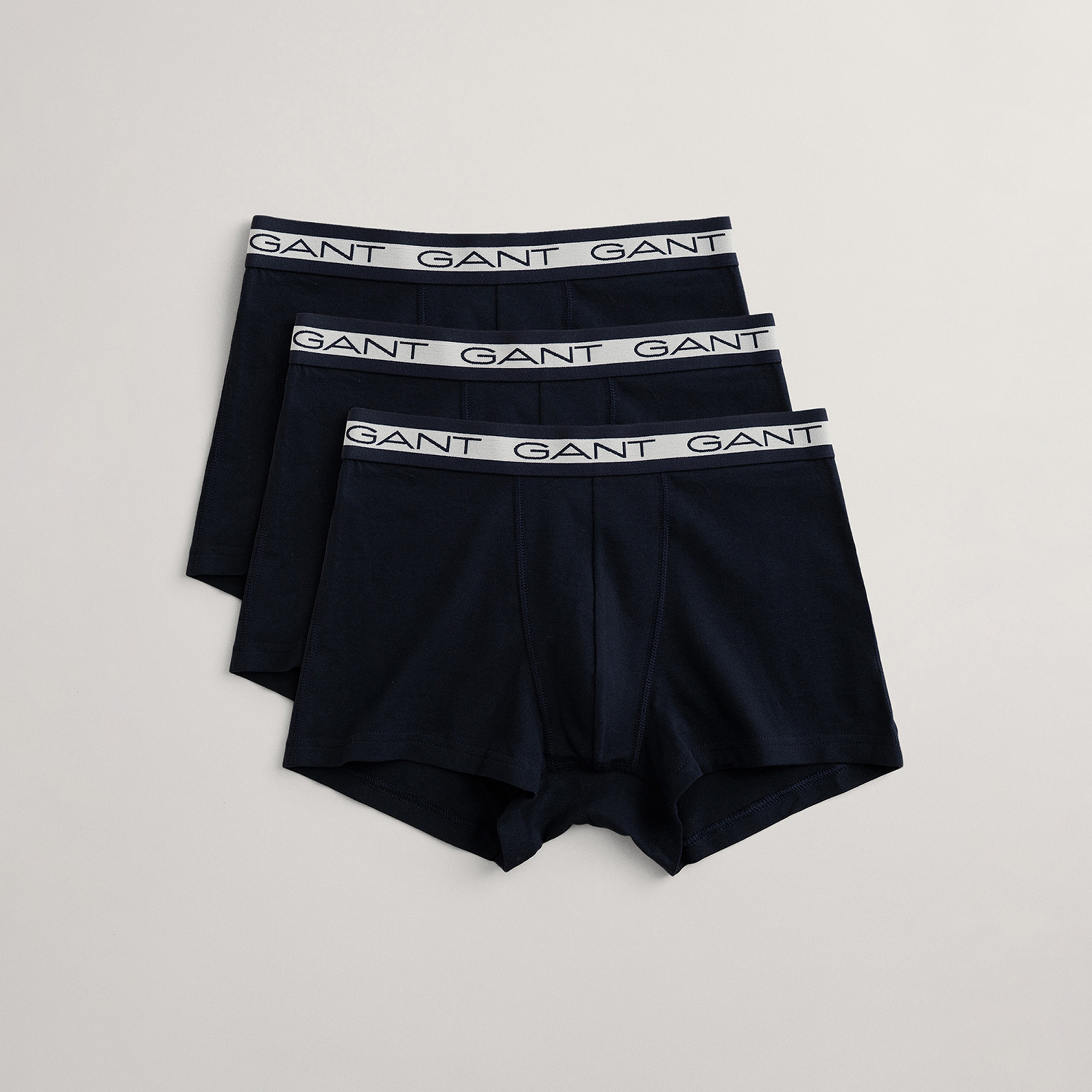 GANT Erkek Lacivert Slim Fit Logolu 3'lü  Boxer