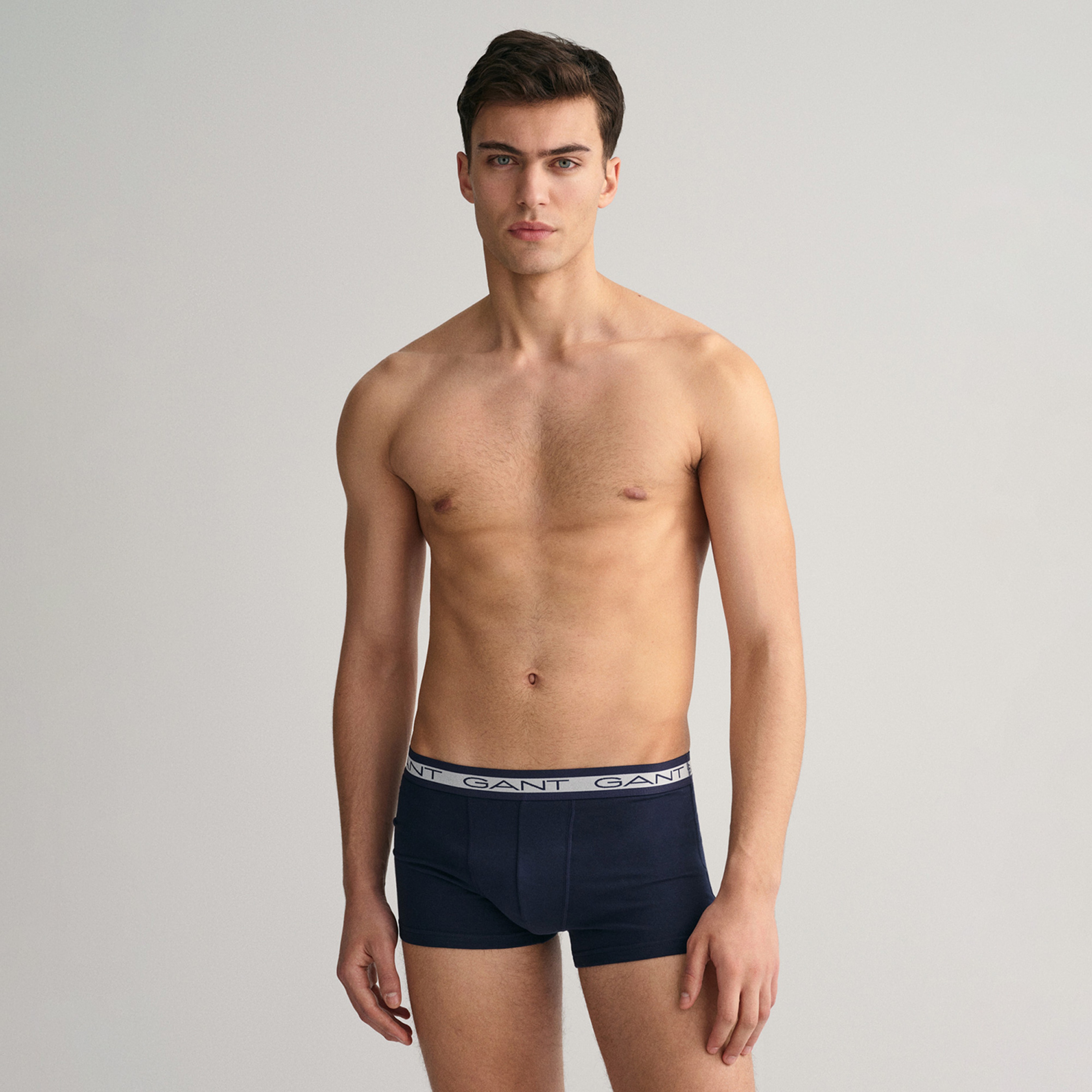 GANT Erkek Lacivert Slim Fit Logolu 3'lü  Boxer