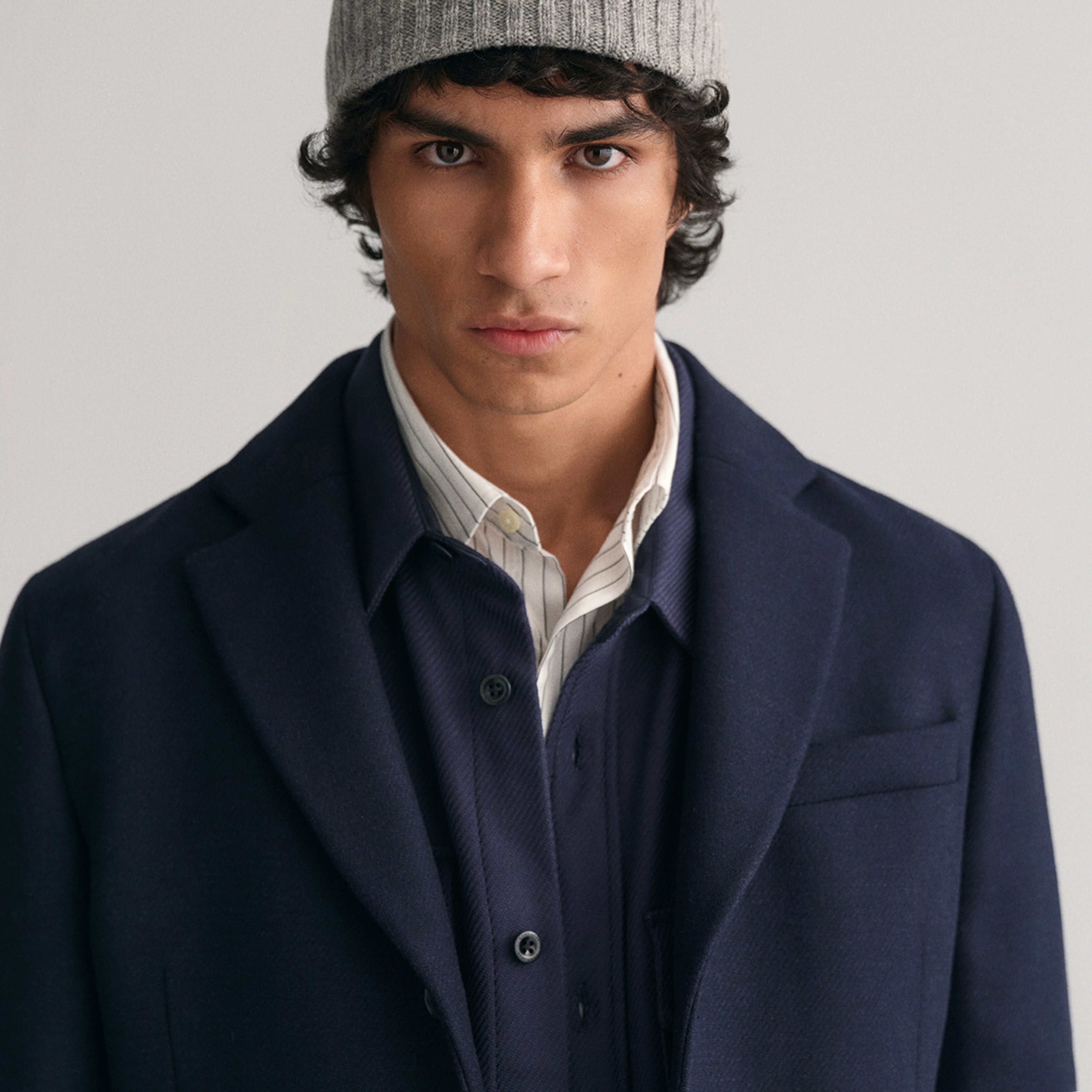 GANT Unisex Gri Yün Bere