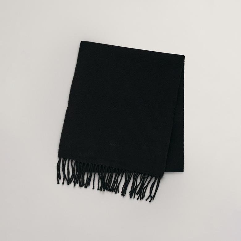 GANT Unisex Siyah Logolu Atkı