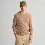 GANT Erkek Bej Regular Fit Bisiklet Yaka Kazak