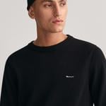 GANT Erkek Siyah Regular Fit Bisiklet Yaka Kazak