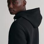 GANT Erkek Siyah Regular Fit Kapüşonlu Logolu Sweatshirt