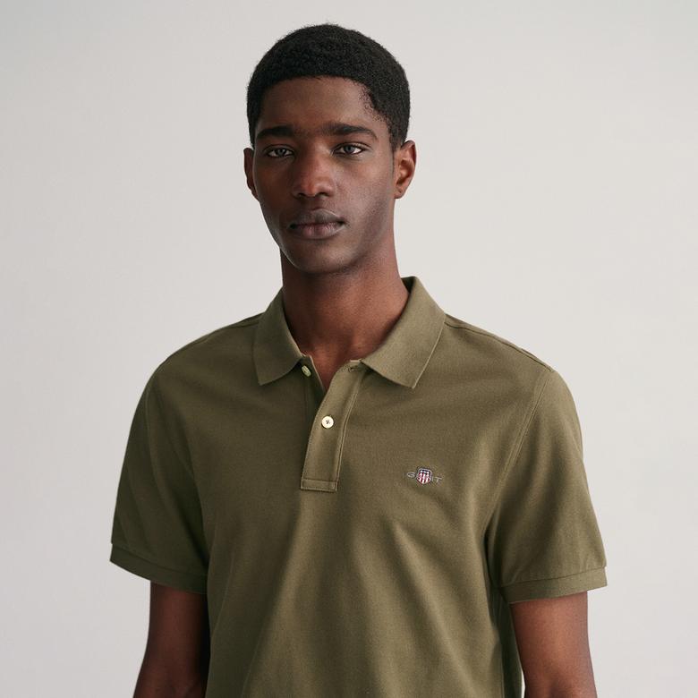 GANT Erkek Yeşil Regular Fit Polo
