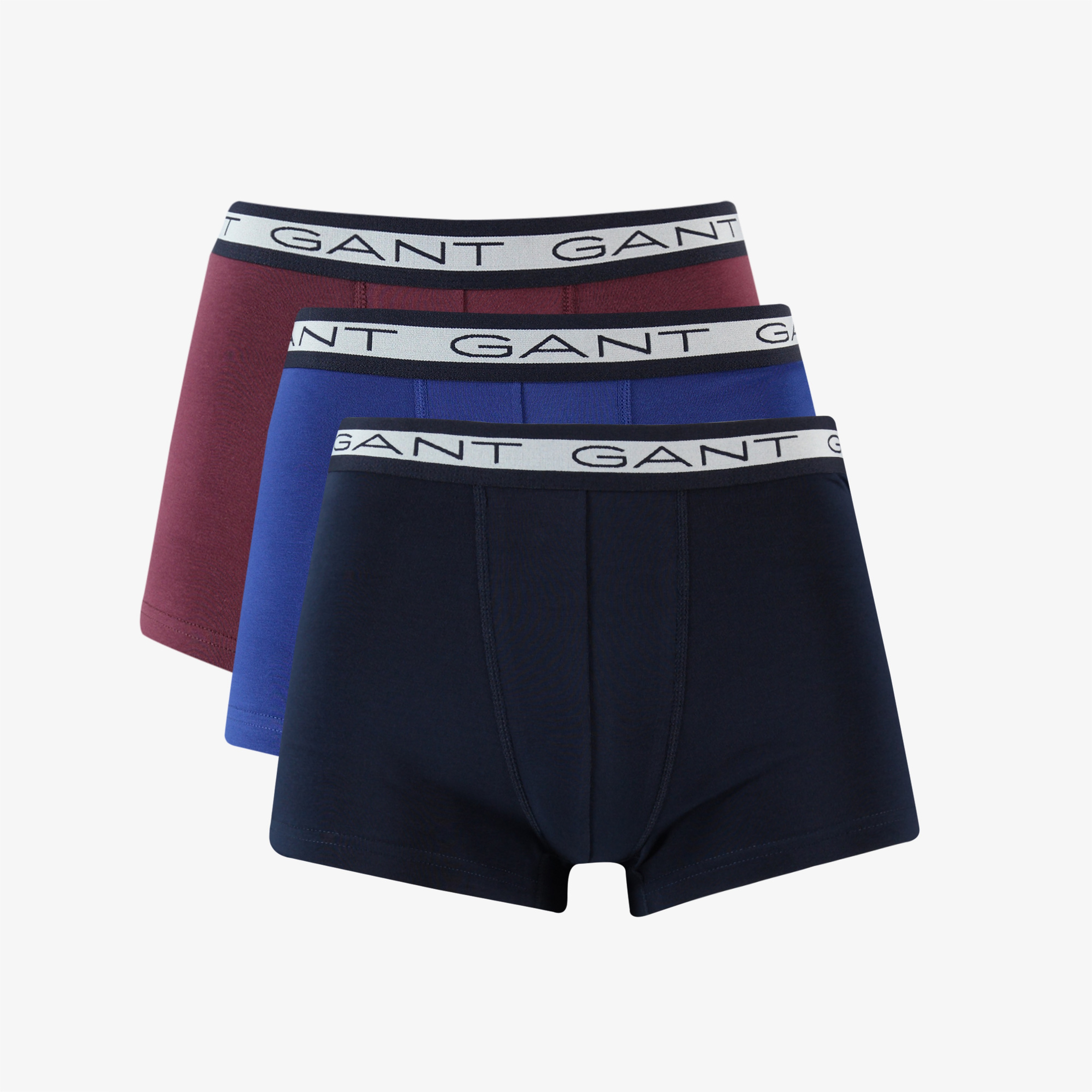 GANT Erkek Renkli Slim Fit Logolu 3'lü Boxer
