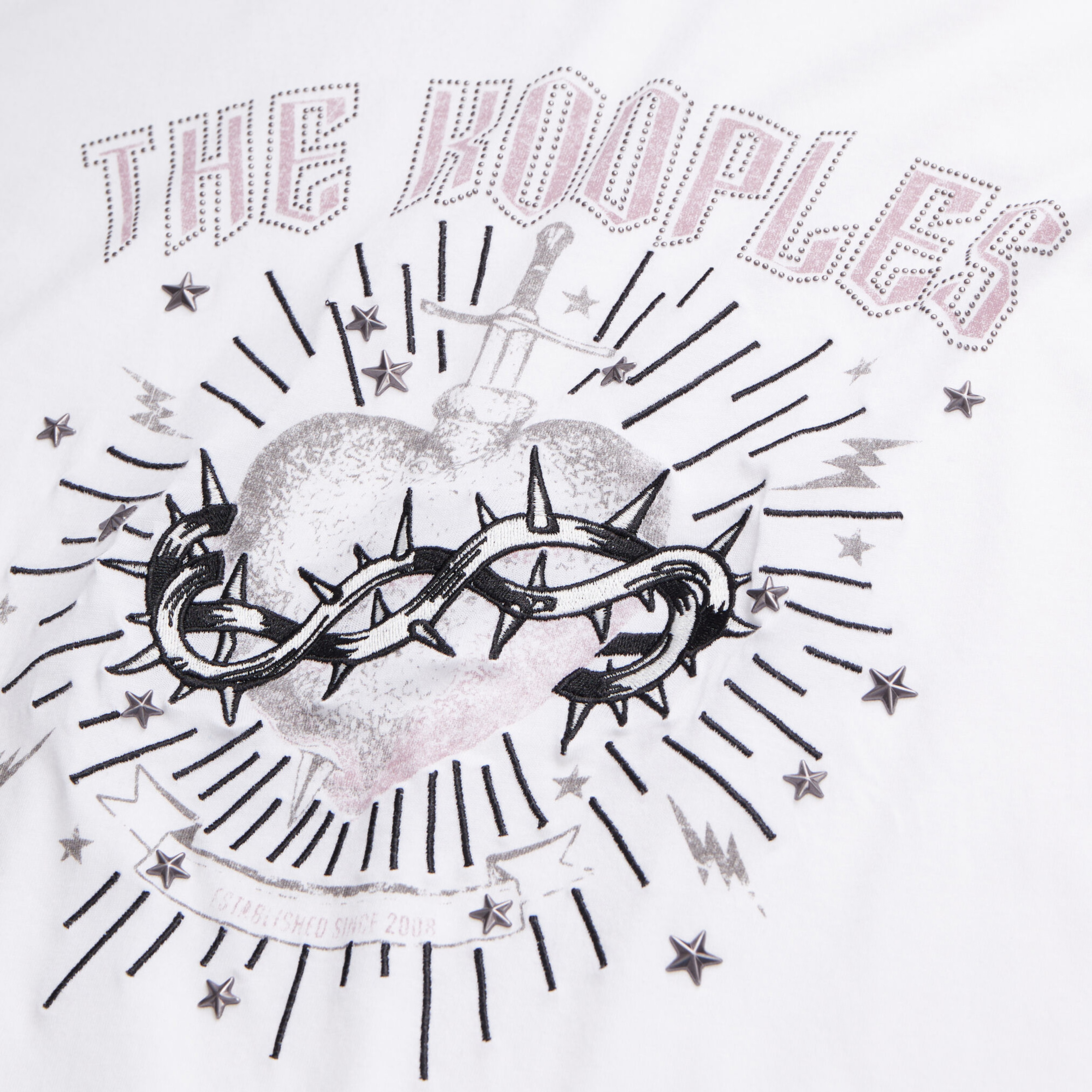 KADIN BİSİKLET YAKA BASKILI BEYAZ T-SHIRT