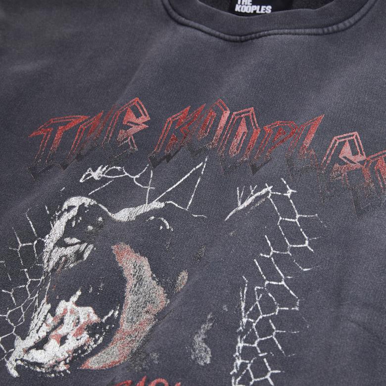 ERKEK BİSİKLET YAKA SİYAH SWEATSHIRT