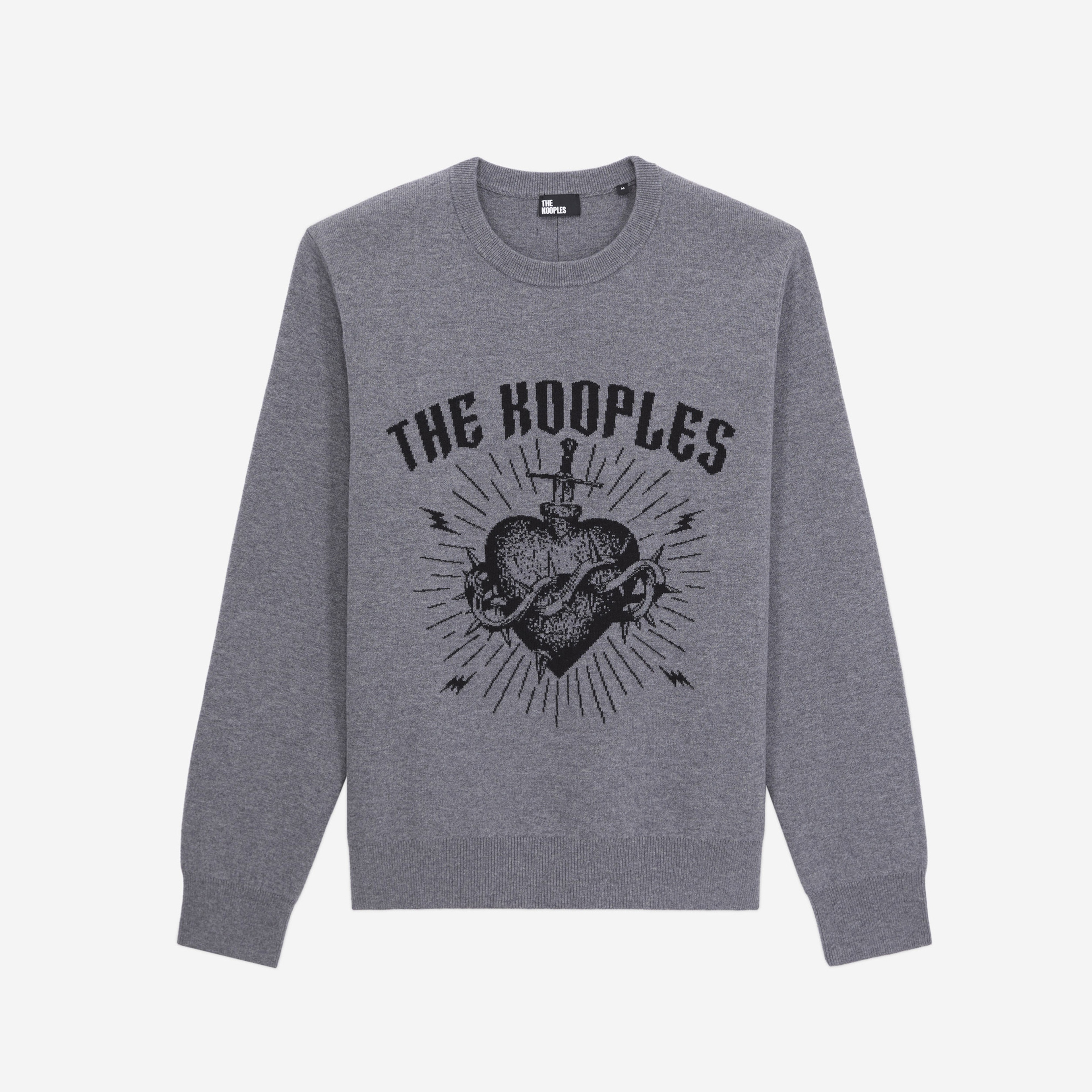 ERKEK COMFORT FIT BİSİKLET YAKA GRİ KAZAK