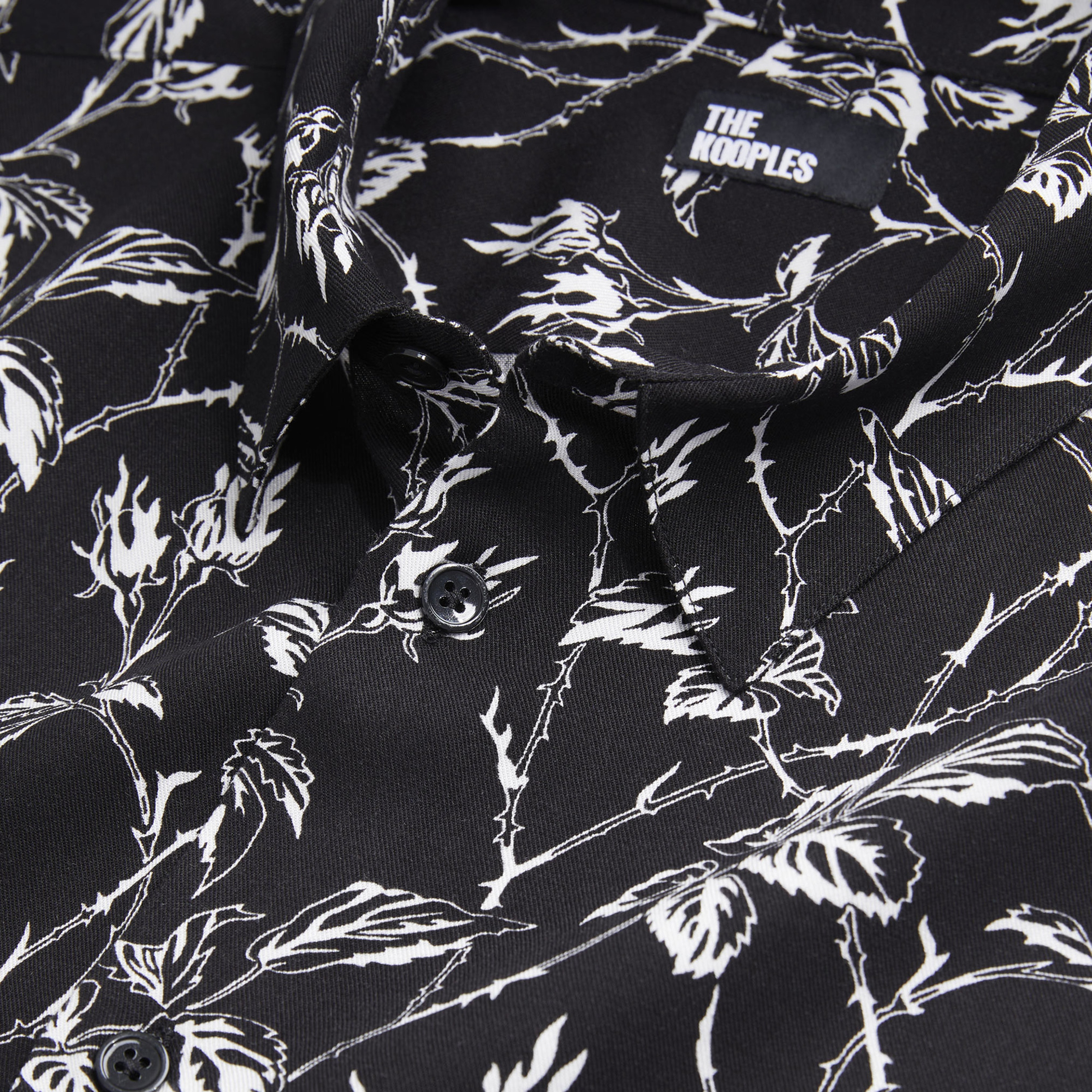 ERKEK STRAIGHT FIT BASKILI SİYAH GÖMLEK