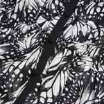 KADIN V YAKA UZUN KOLLU BASKILI SİYAH UZUN ELBİSE