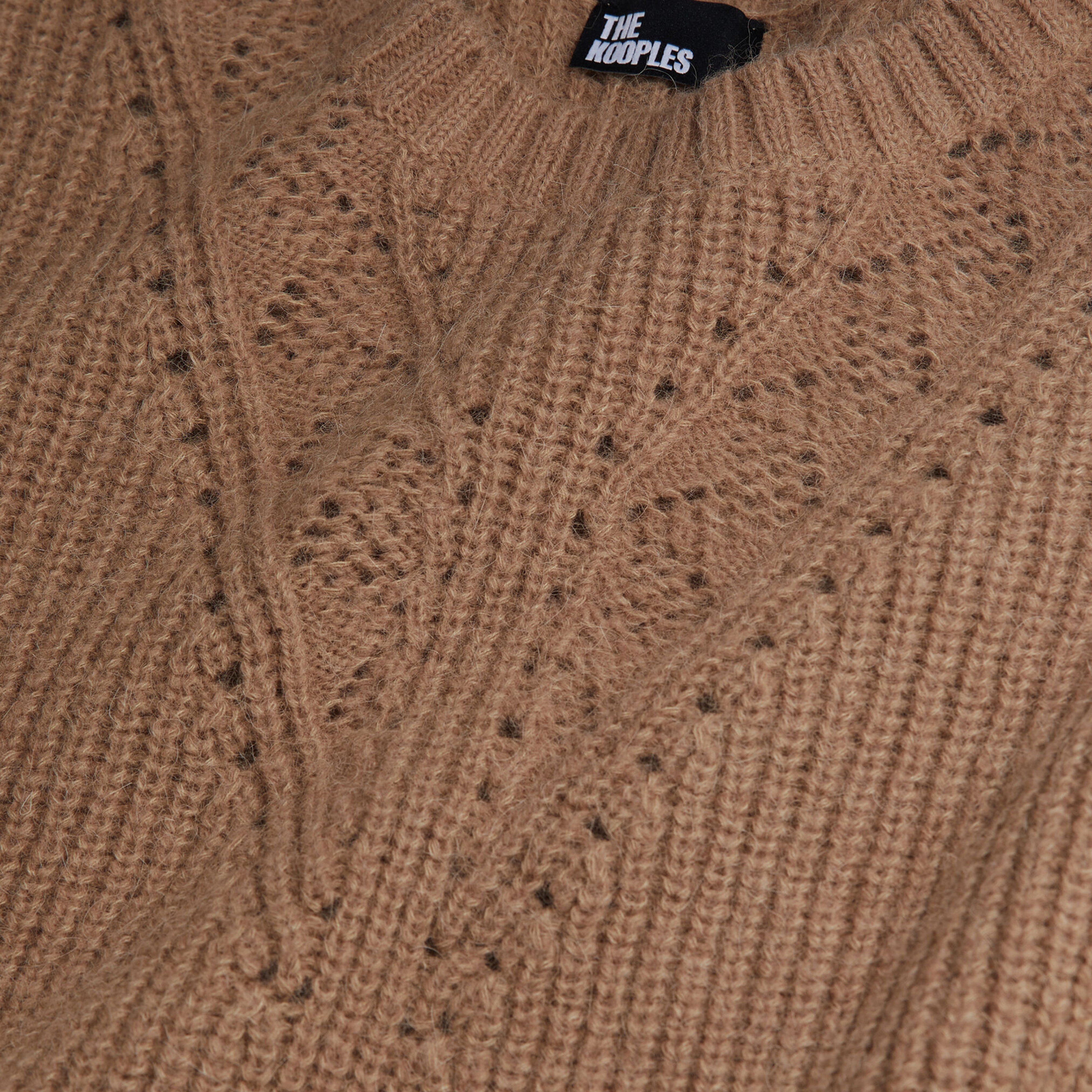 KADIN COMFORT FIT BİSİKLET YAKA KAHVERENGİ KAZAK