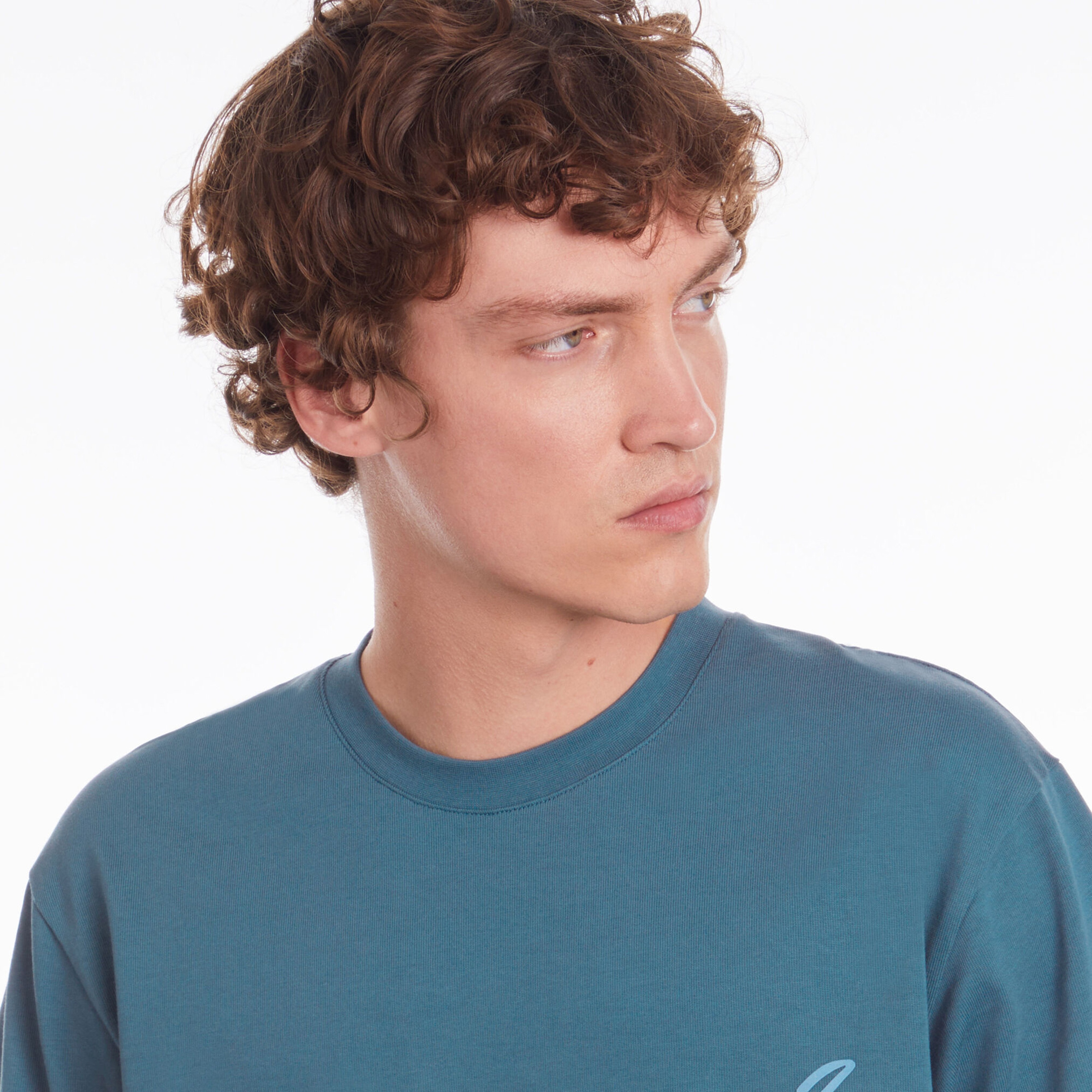 ERKEK BİSİKLET YAKA KISA KOLLU MAVİ T-SHIRT