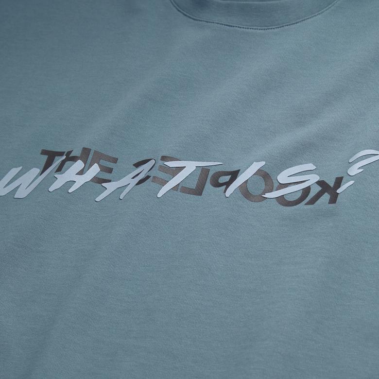 ERKEK BİSİKLET YAKA KISA KOLLU MAVİ T-SHIRT