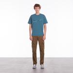 ERKEK BİSİKLET YAKA KISA KOLLU MAVİ T-SHIRT