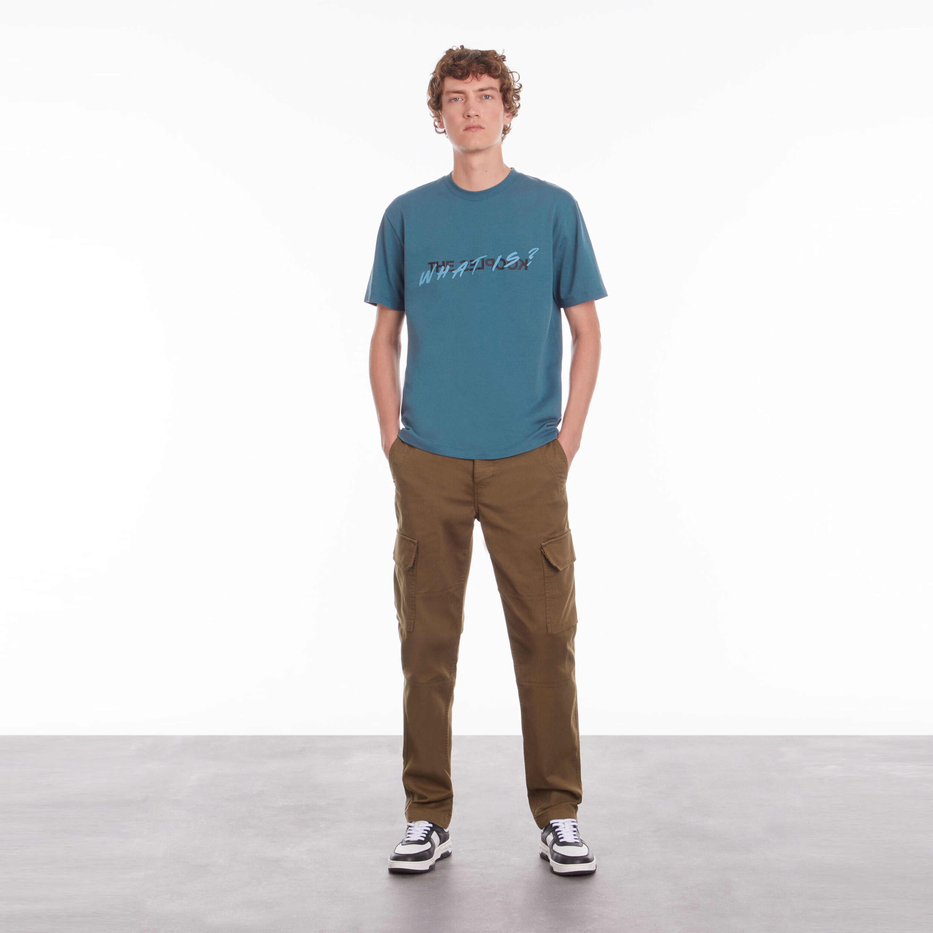 ERKEK BİSİKLET YAKA KISA KOLLU MAVİ T-SHIRT