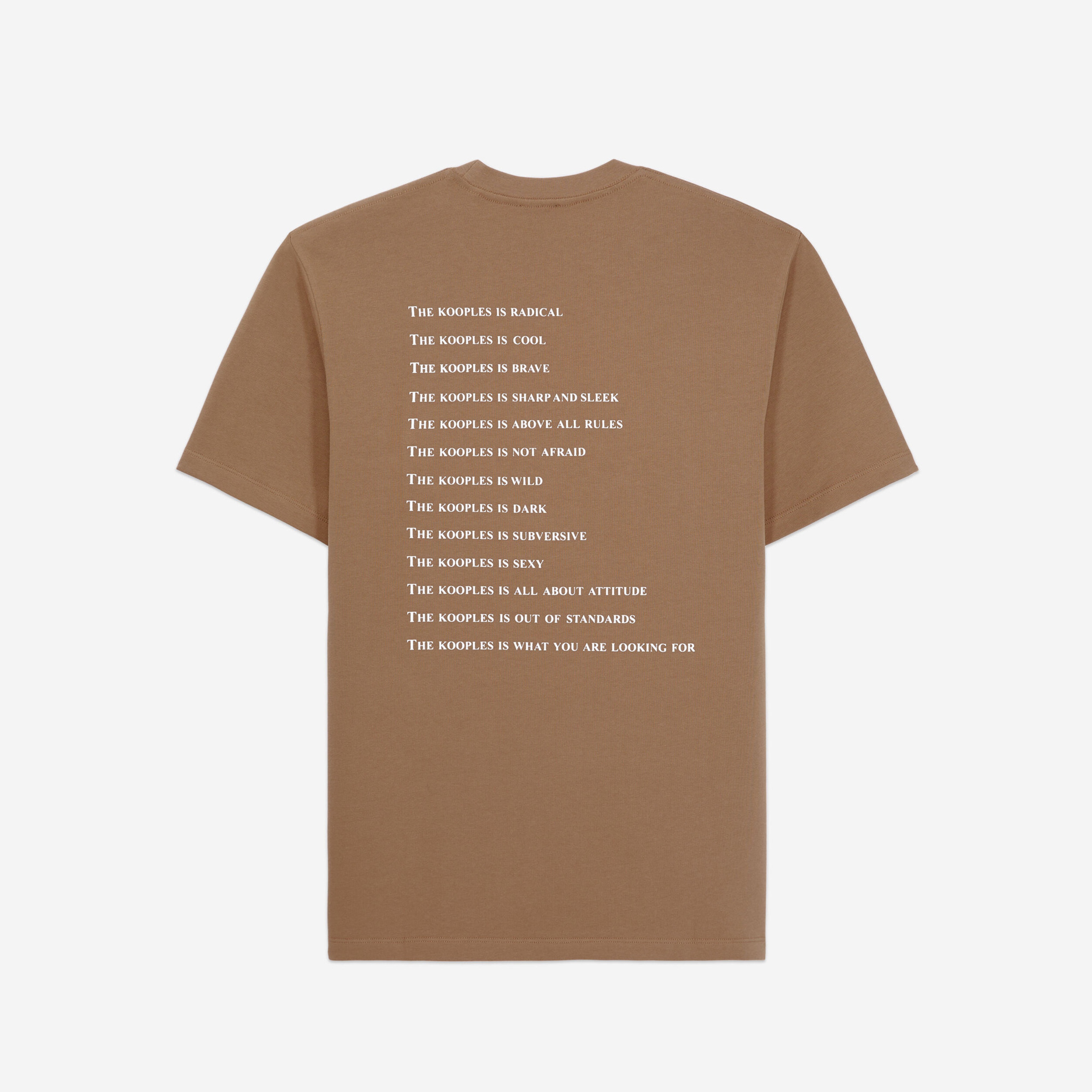 ERKEK BİSİKLET YAKA KISA KOLLU KAHVERENGİ T-SHIRT