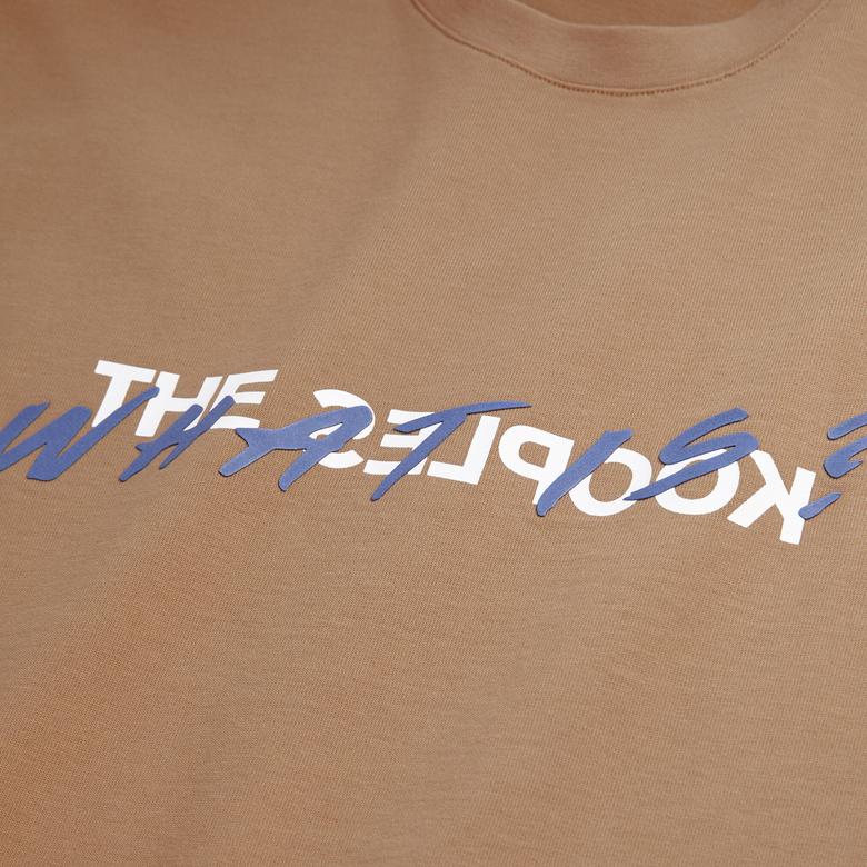 ERKEK BİSİKLET YAKA KISA KOLLU KAHVERENGİ T-SHIRT