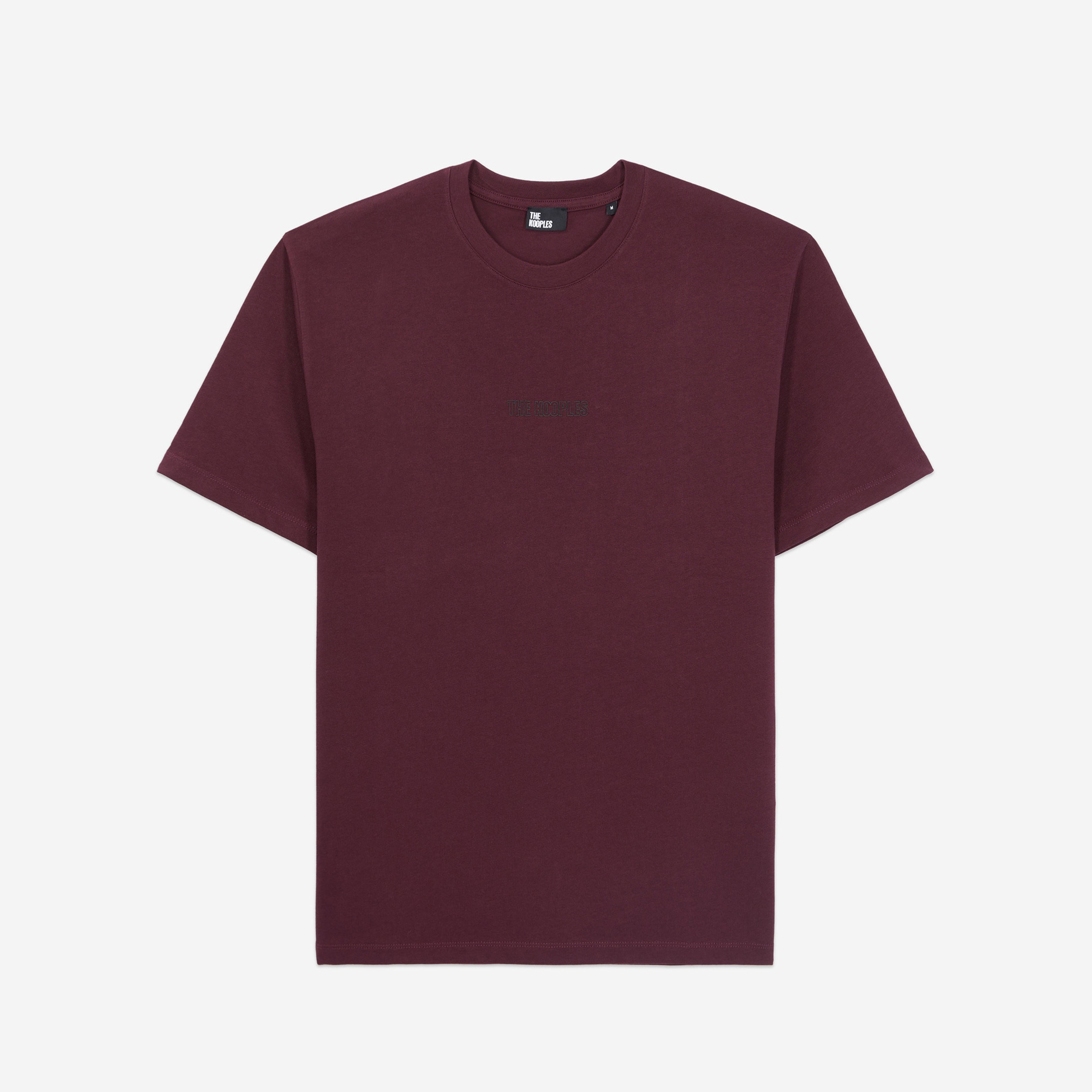 ERKEK BİSİKLET YAKA KISA KOLLU BASKILI BORDO T-SHIRT