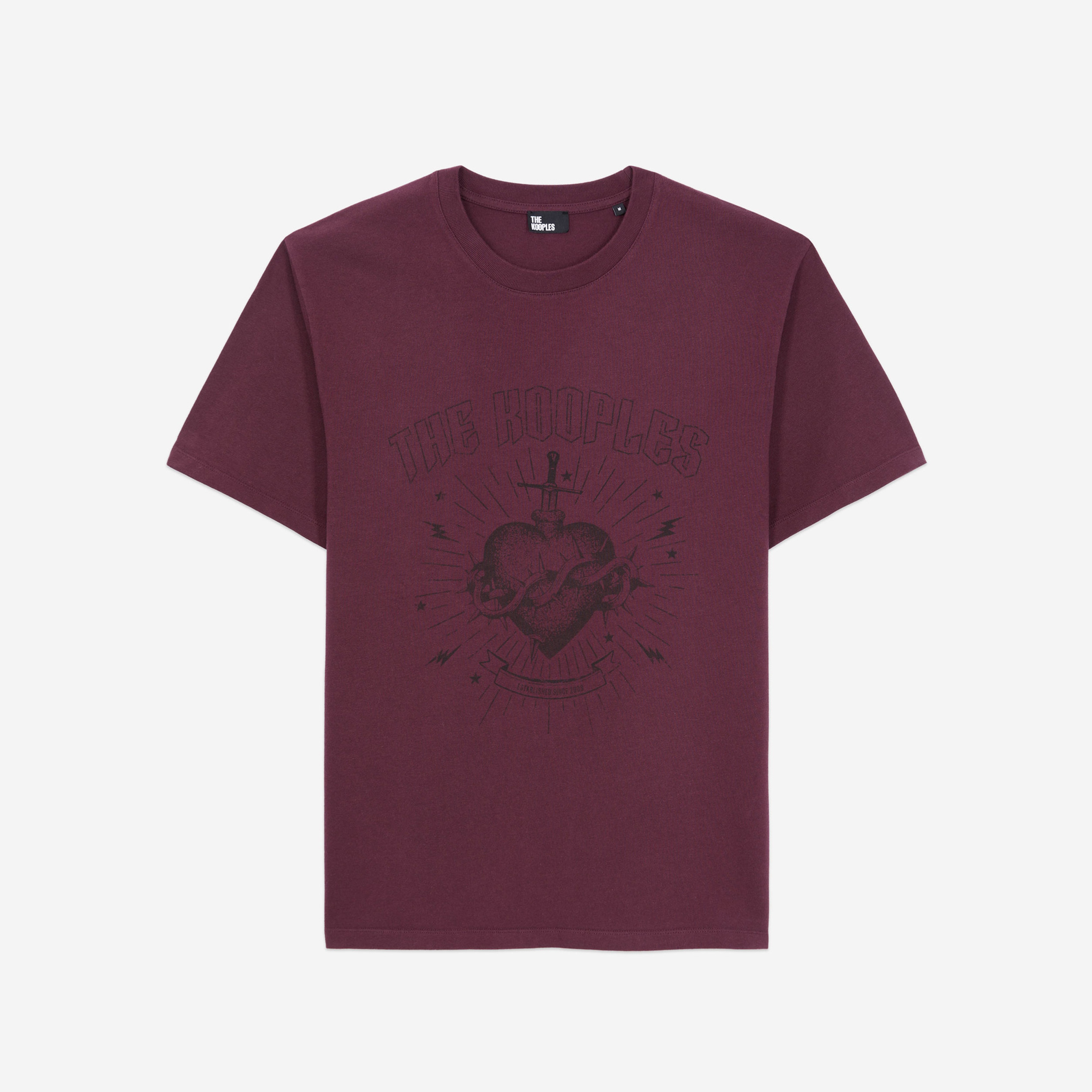 The Kooples Erkek Bordo T-Shirt