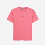 ERKEK BİSİKLET YAKA KISA KOLLU BASKILI PEMBE T-SHIRT
