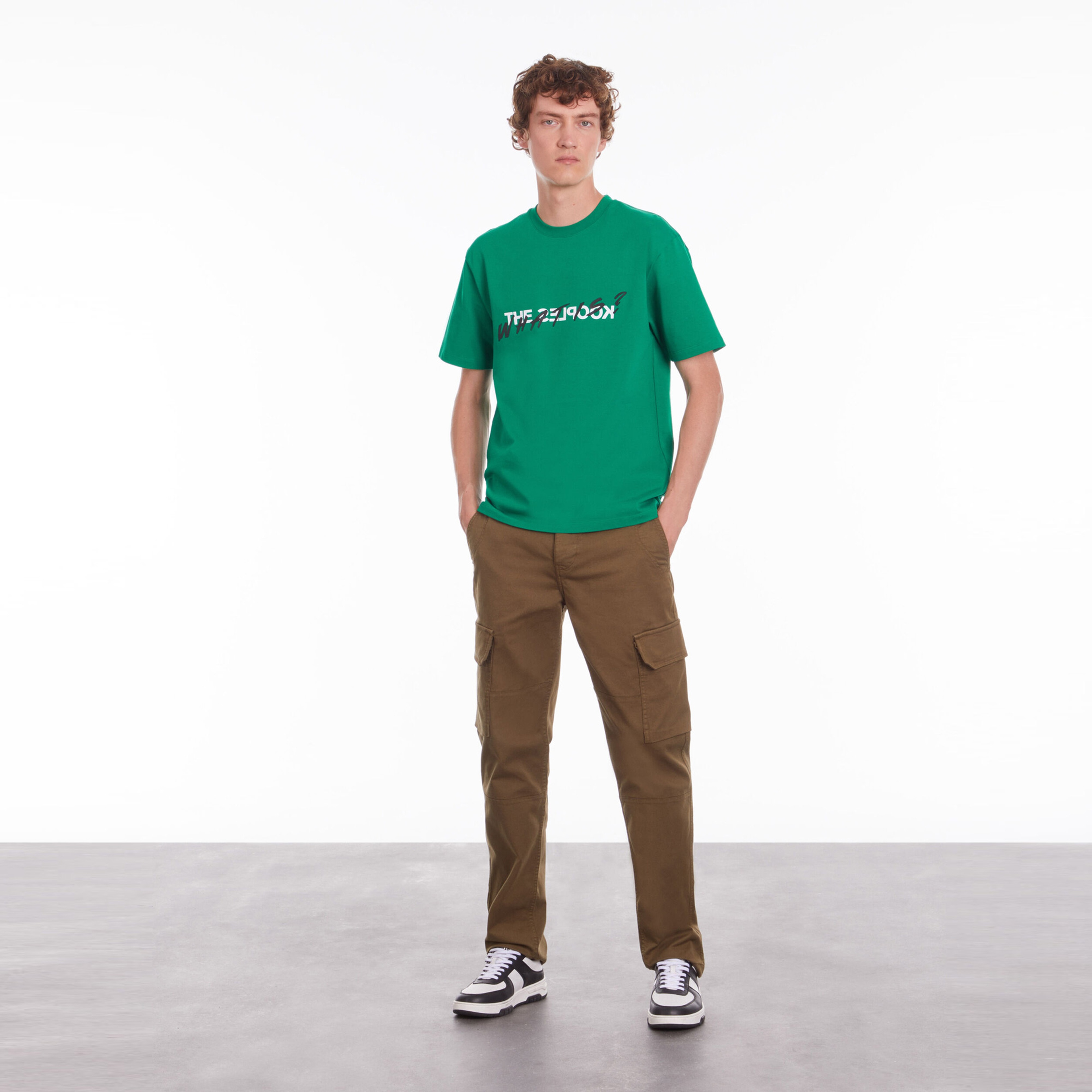 ERKEK BİSİKLET YAKA KISA KOLLU YEŞİL T-SHIRT