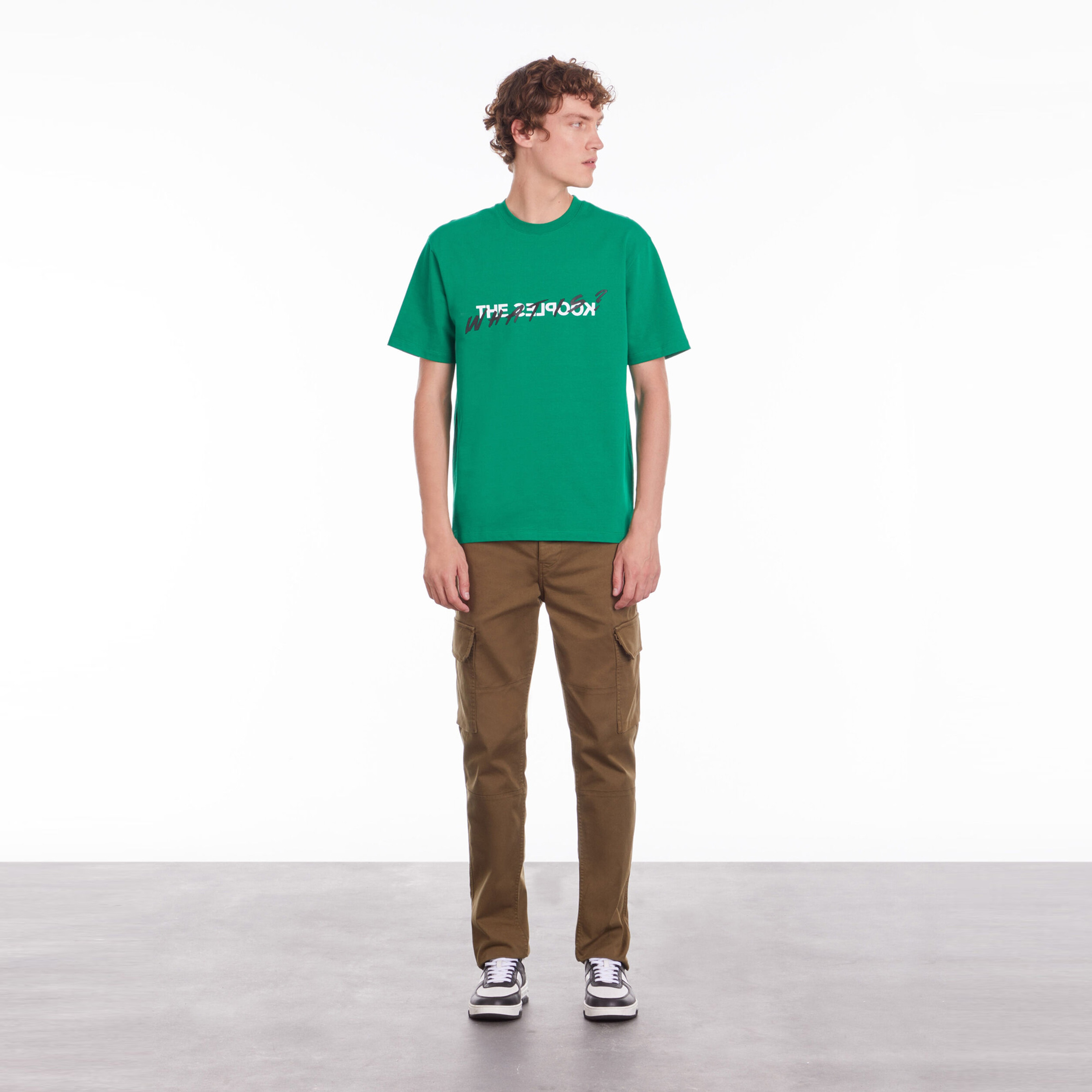 ERKEK BİSİKLET YAKA KISA KOLLU YEŞİL T-SHIRT